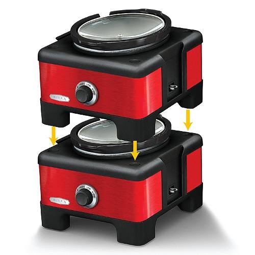 Bella Set of 3 Linkable 2.5Quart Slow Cookers 