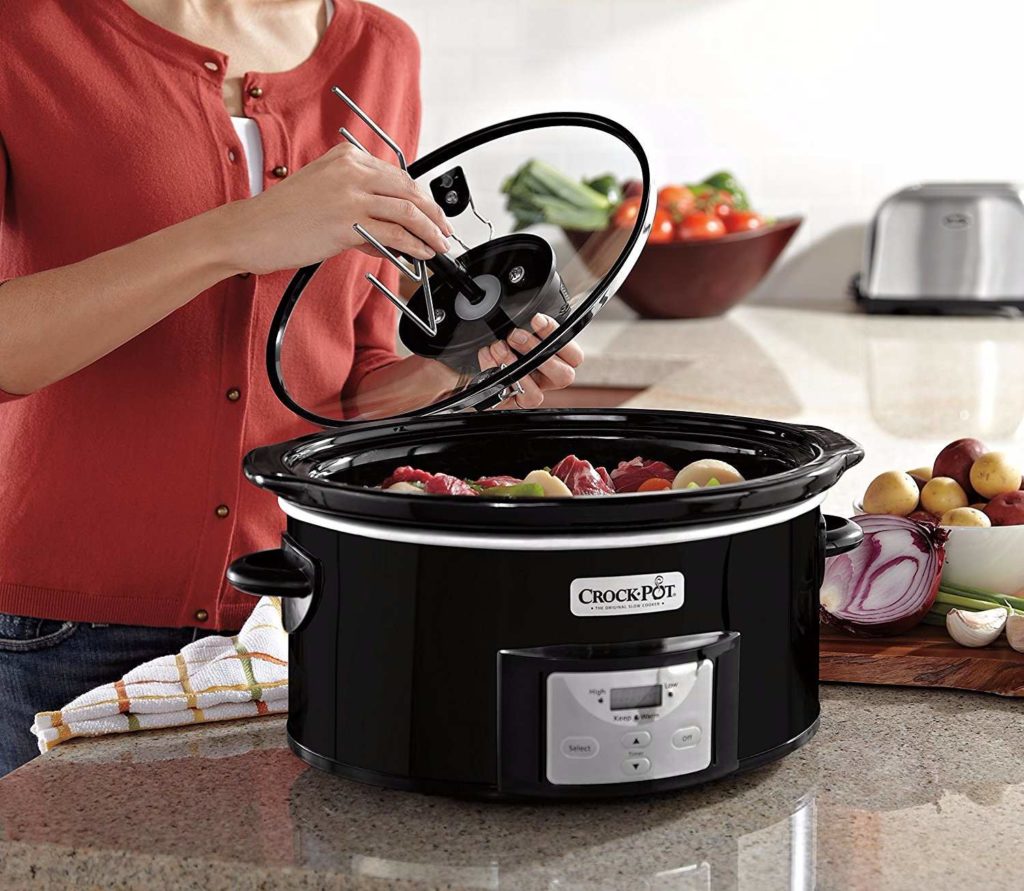 TaoTronics Slow Cooker, 6 Quart Portable Programmable Slow Cooker with  Digital Countdown Timer, Delay Start, LCD Display, for Family Dinner, Batch