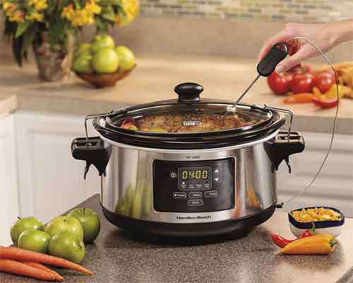 Hamilton Beach 33163 White Stay or Go 6 Quart Slow Cooker